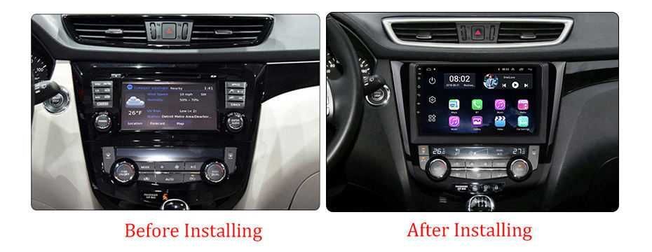 Navigatie Android 14 NISSAN QASHQAI J11 1/8 Gb Waze CarPlay CARPLAY
