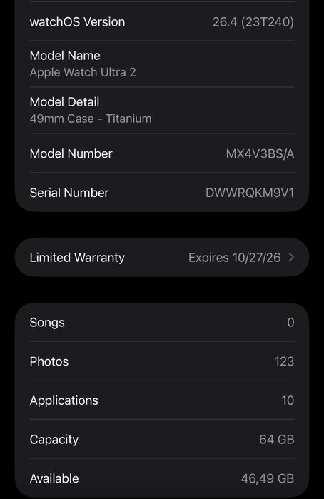 Apple watch ultra 2 black 100% батерия 24м гаранция
