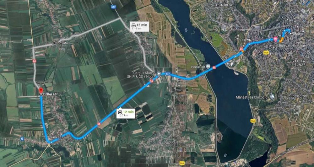 Teren 4445mp Ganeasa - Utilități la poartă - 12 min Slatina