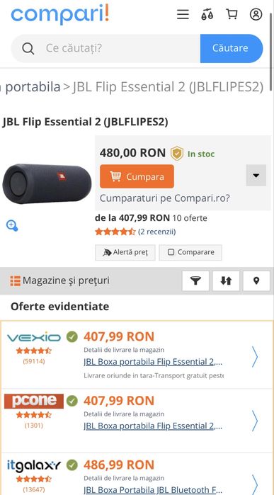 MDM vinde: Boxa portabila JBL Charge Essential 2.
