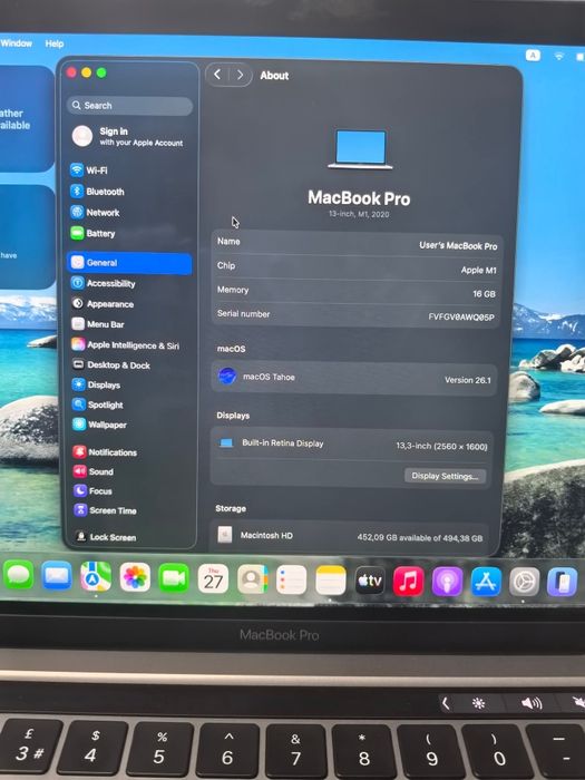 Apple macbook pro 13-inch m1 512GB