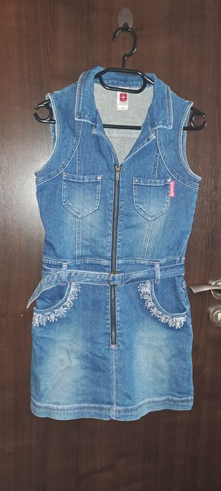 Рокля-дънкова (памук) за височина 158см