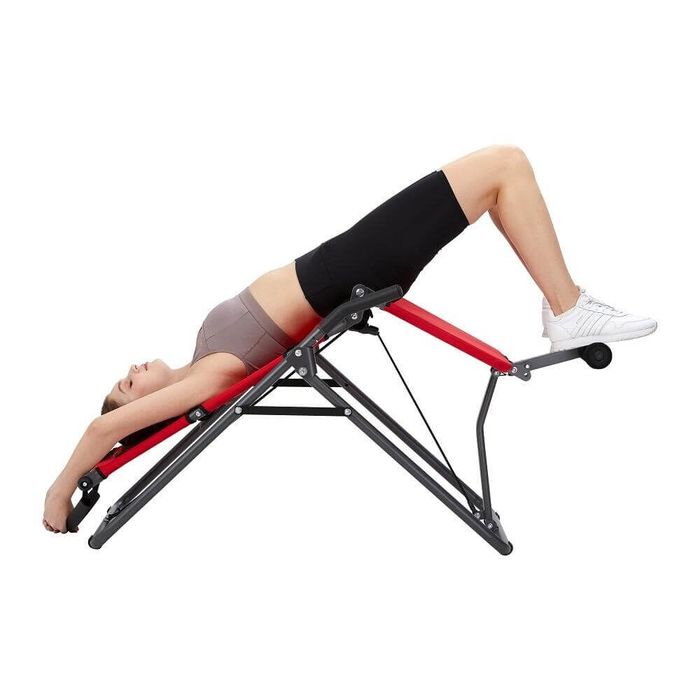 Banca de inversie 2 in 1 Backlounge, Negru/Rosu