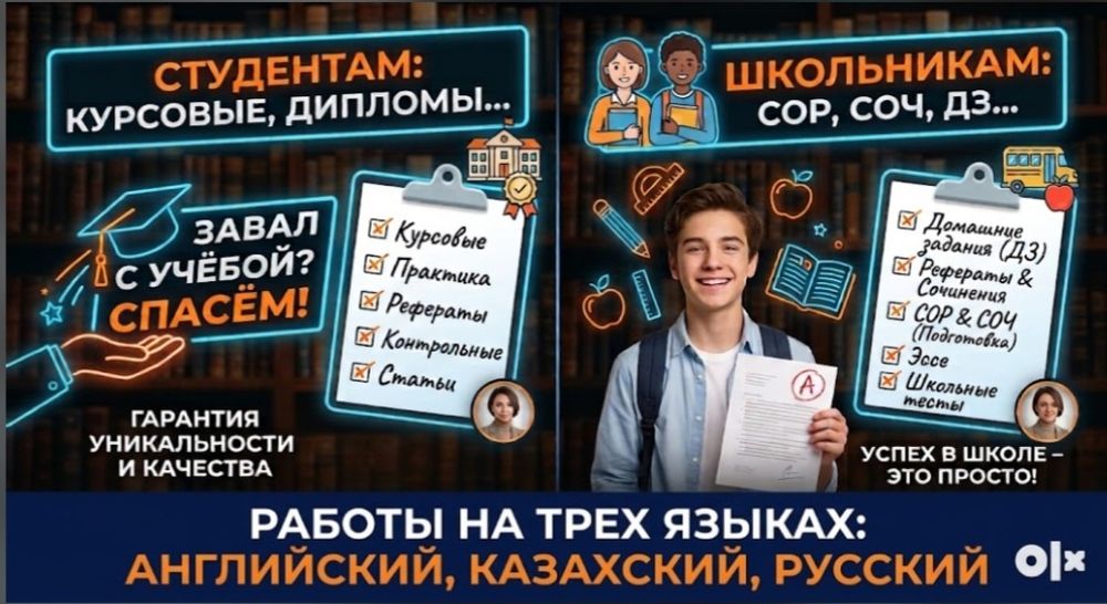 Помощь школьникам и студентам