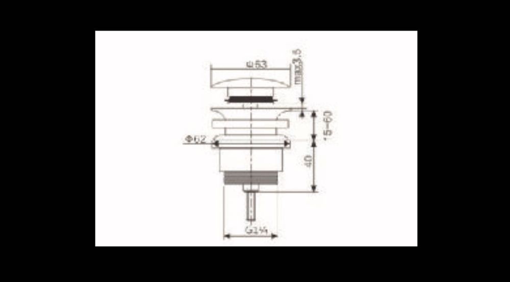 Сифон Клик-Клак black gun metal Imex