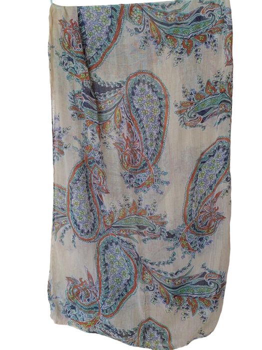 Дамски лек шал с абстрактна щампа, 155x55 см, 100% вискоза