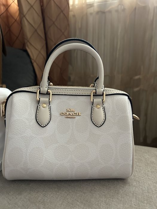 Geanta Coach mini rowan alba