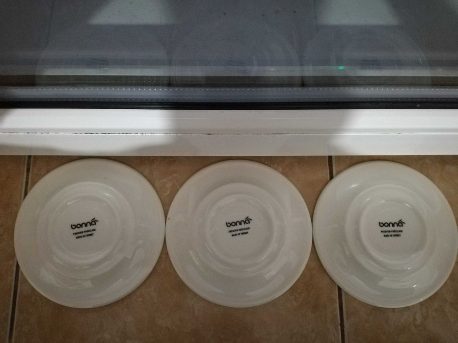 Set 3X Ceasca + Farfurioara Portelan Premium Bonna Banquet 180ml 200ml