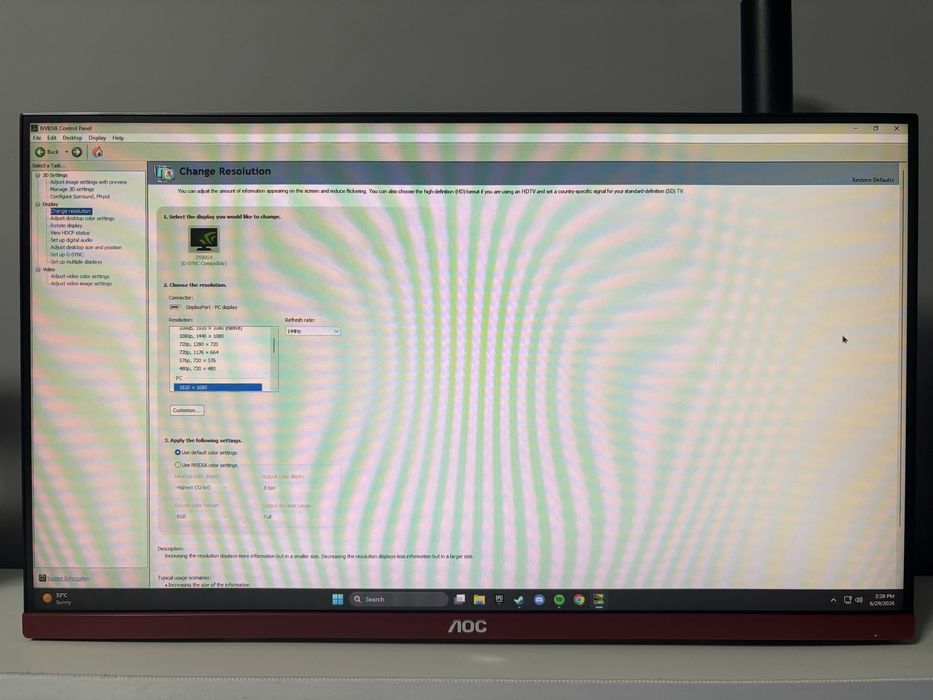 Monitor AOC 144hz 24inch