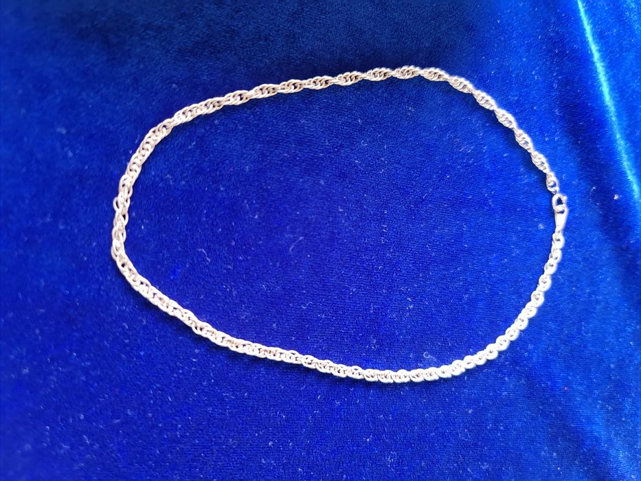N lant argint 925 scurt copil sau bratara dubla 36 cm,stare foarte bun