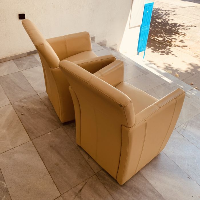 Комплект 2 кожени кресла от естествена кожа – модерен стил