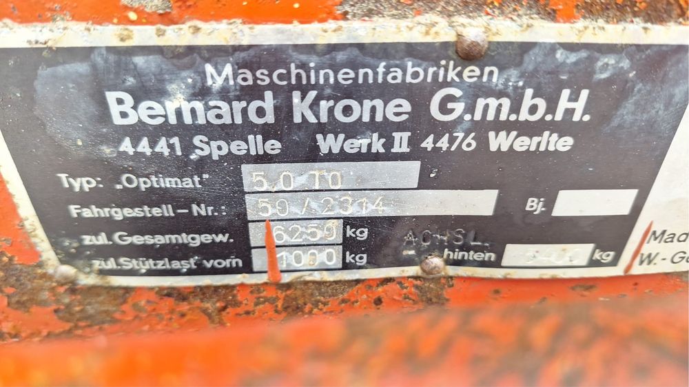 Remorca imprastiat gunoi Krone 6 tone