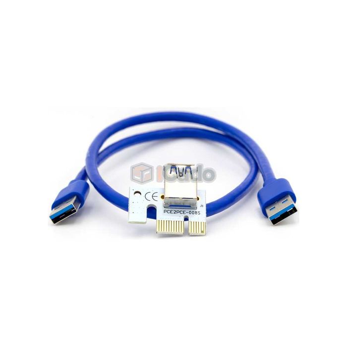 Riser PCI-E Ver 008s, 1x to 16x, 4, 6 pini / S-ATA, USB