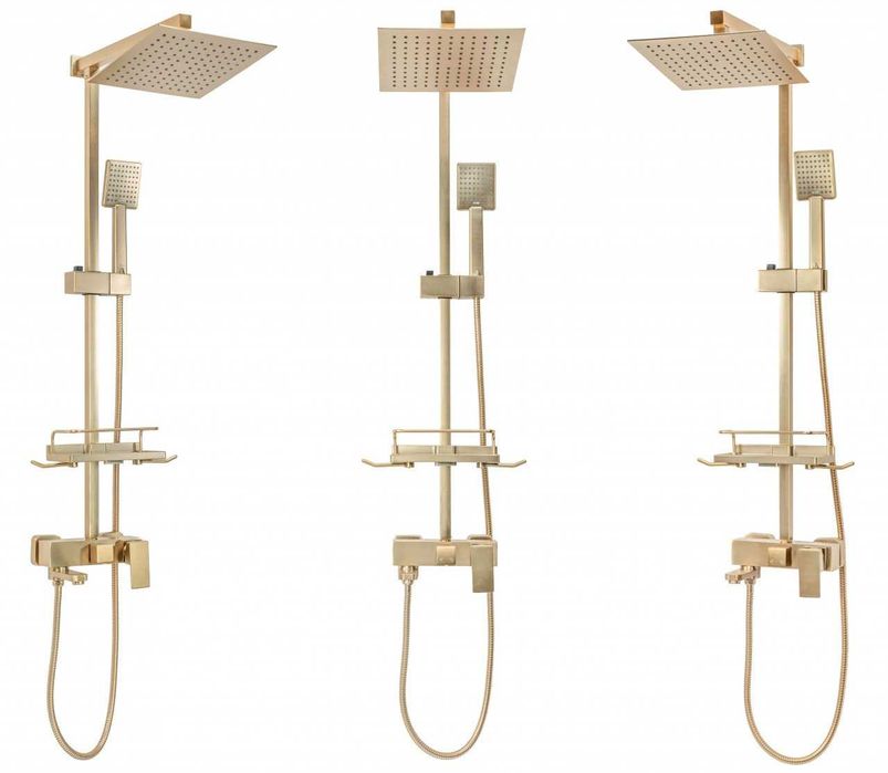 Set dus REA JACK BRUSHED GOLD - Coloana de dus REA JACK - NOU