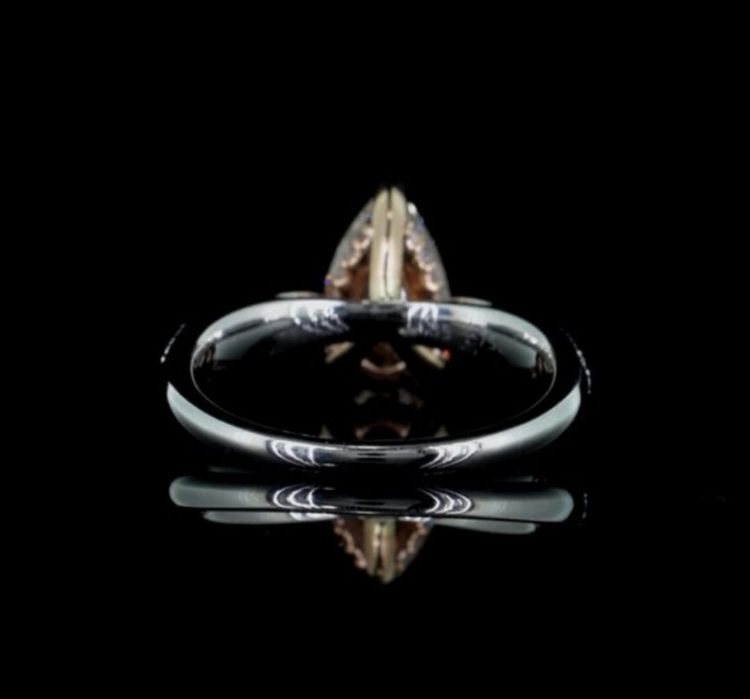 Inel de COLECTIE ,3 ,75Gr,aur alb,diamant 2,50C ,FANCY BROWN