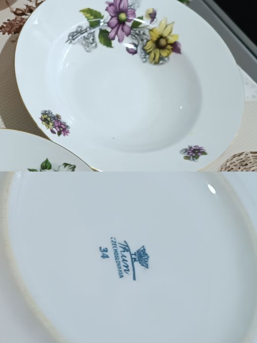 Тарелки, ляганы  фарфоровые,