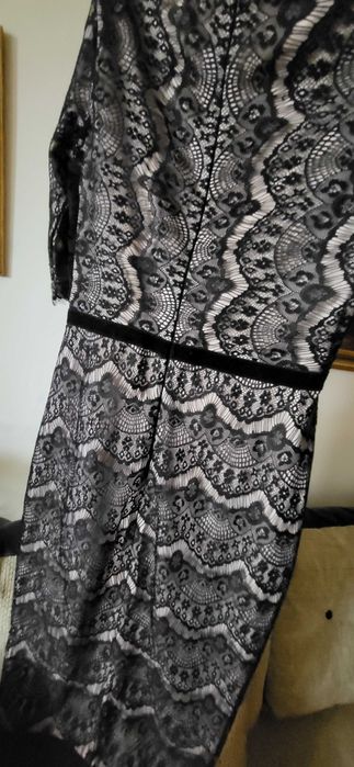 Rochie de seara, de ocazie, dantela neagra luxoasa