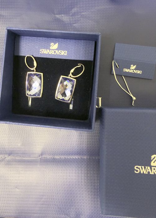 Cercei Swarovski Cristal Tanzanite