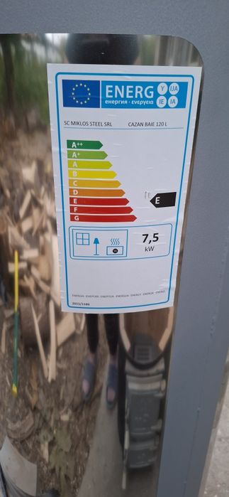 Boiler pe lemn sau curent cu focar usa fonta FM, inox, 120 l