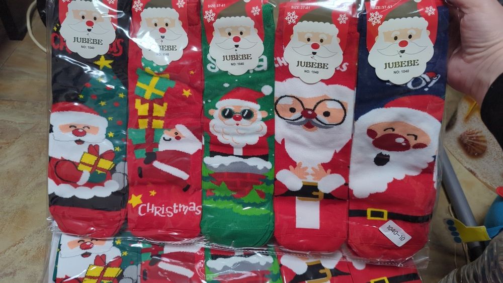 Лукс качество Коледни детски юношески дамски мъжки чорапи памук вълна
