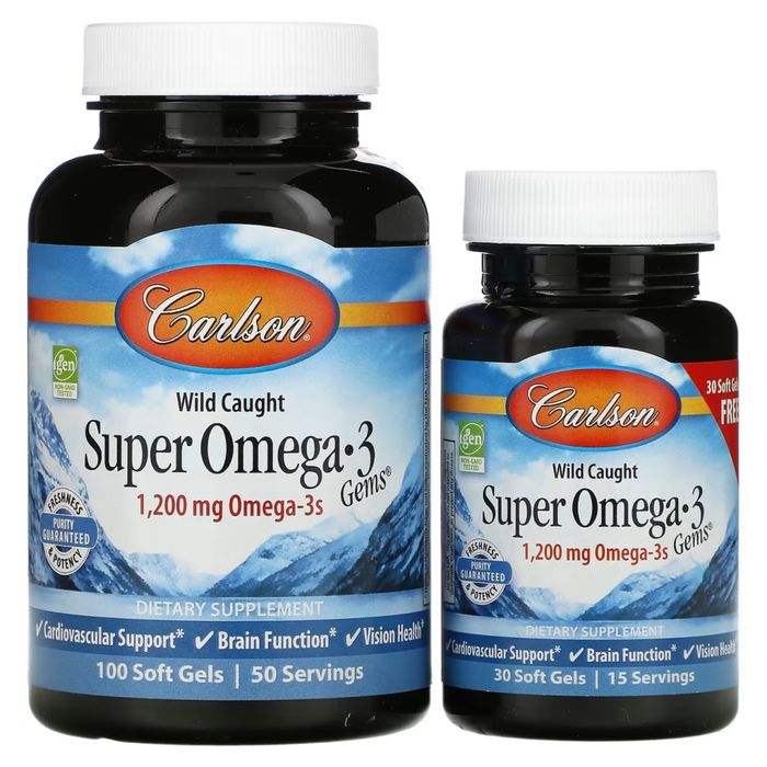 Carlson Labs, Omega-3 Gems, 1200 мг, 130 капсул