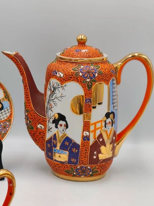 Satsuma Japan Lithophane Geisha“, японски сервиз
японски порцеланов сервиз за кафе,