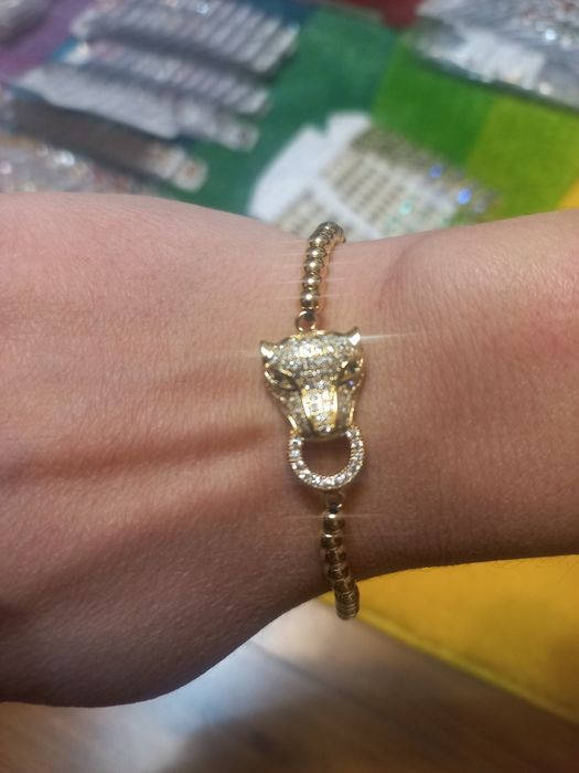 Bratara LOUIS VUITTON / Bratari Tennis  / Bratari leopard Gold