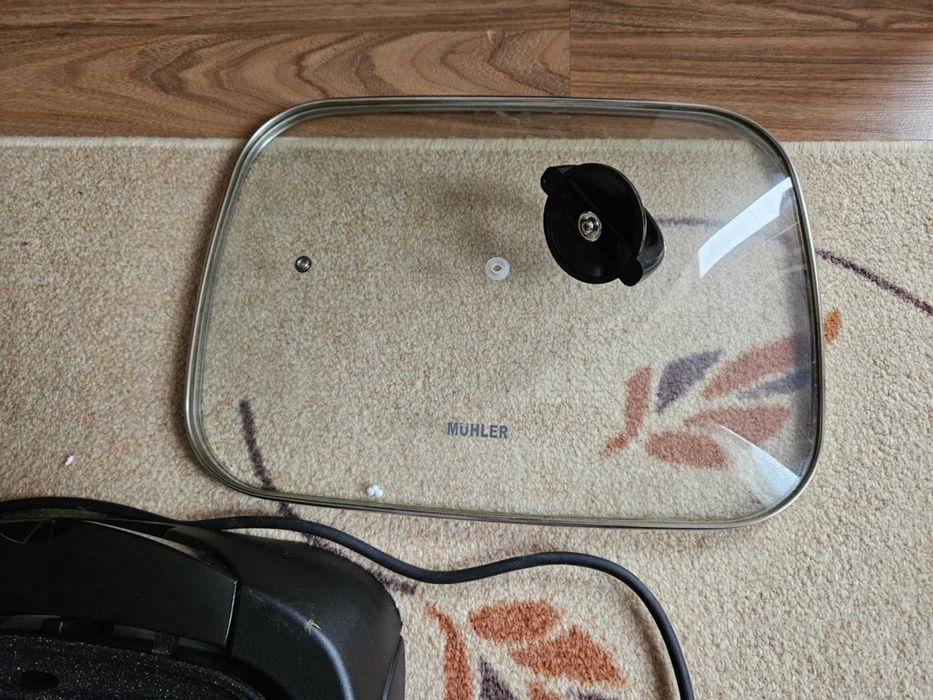 Скара електрическа с капак MUHLER MG-4030M, мраморно покритие, 1800W