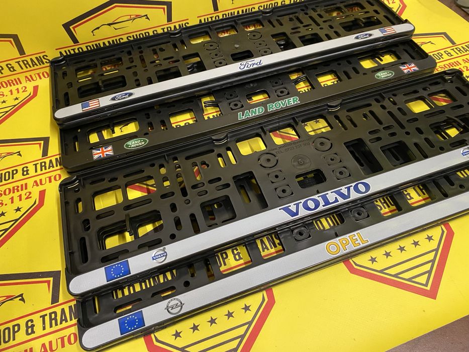 Set 2 suporti numar numere inmatriculare Opel Land Rover