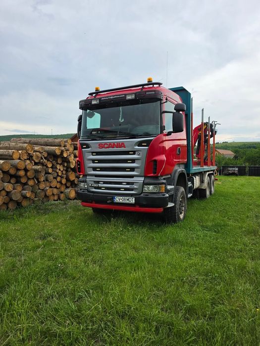 Scania R420 Scania 6x6 2009 420r cu reductor macara epsilon 140z