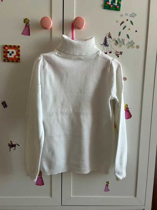 Waikiki Pulover, 8-9 ani, alb, scoala