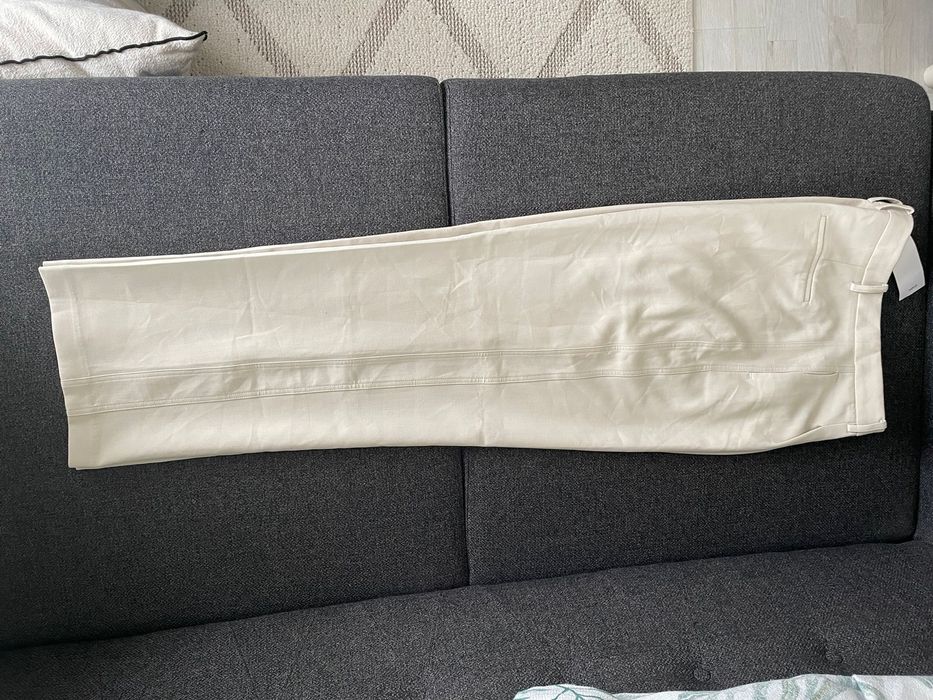 Mango дамски панталони бежов цвят