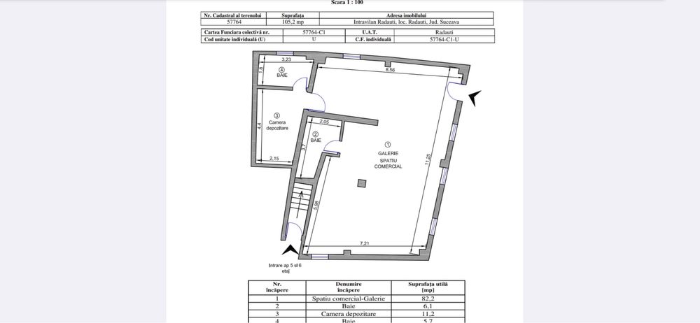 Inchiriez spatiu comercial 105 mp