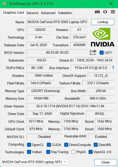 ASUS ROG Zephyrus G16 OLED (2026) – Ultra 9 285H, RTX 5080 16GB, 32GB RAM, 2TB SSD + Cooling Pad Razer