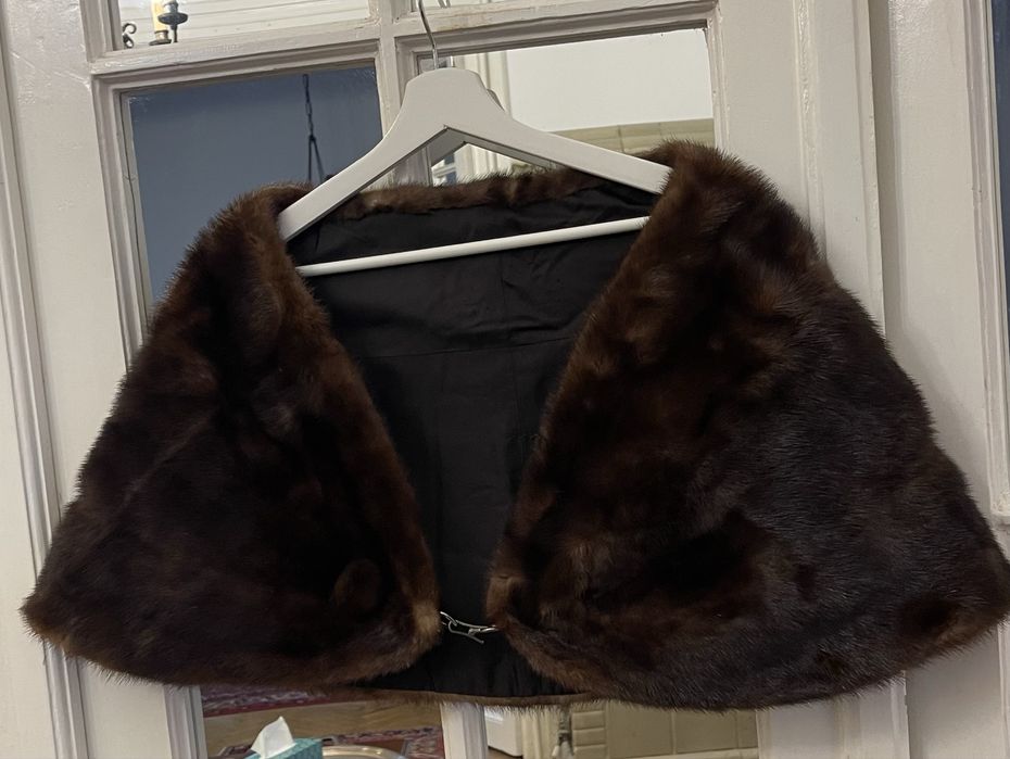 Capa din blana  naturala de vizon, one size