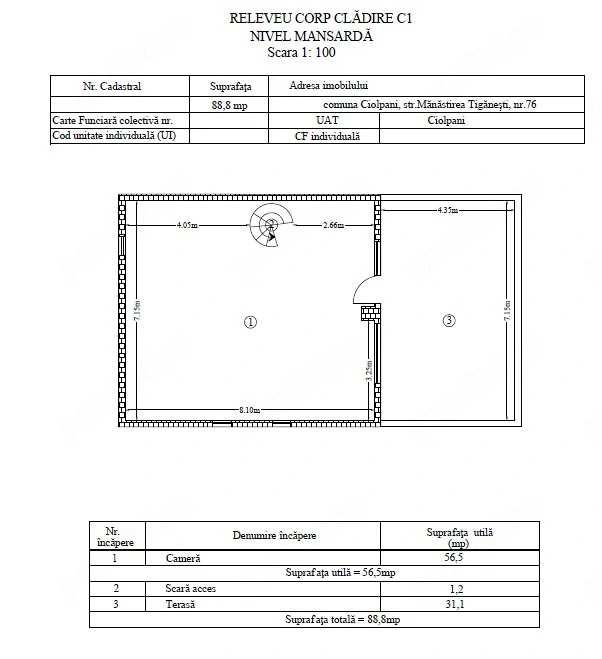 casa ciolpani 447m2 util P+1+M include terasa P 40m2 terasa M 31m2 garaj144m2