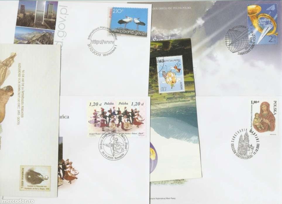 Vand Plicuri colectie francate 200 ron neg