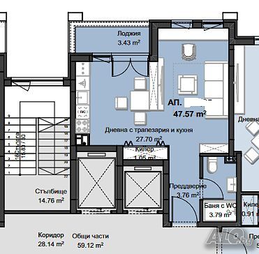 Продава се Едностаен апартамент в Пловдив, Христо Смирненски - 57 кв.м за 1492 €/кв.м - Снимка #7