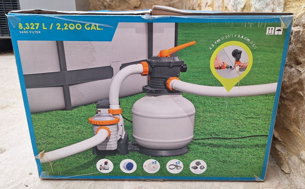 Сглобяем басейн Bestway Steel Pro Max с пясъчна филтърна система