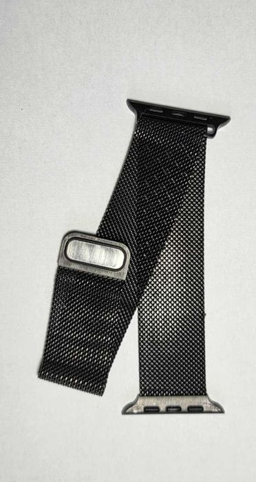 Curea ceas neagra, metalica cu magnet, compatibila smart watch Apple