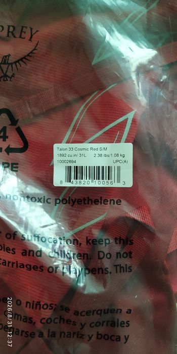 Osprey Talon 33 Cosmic Red