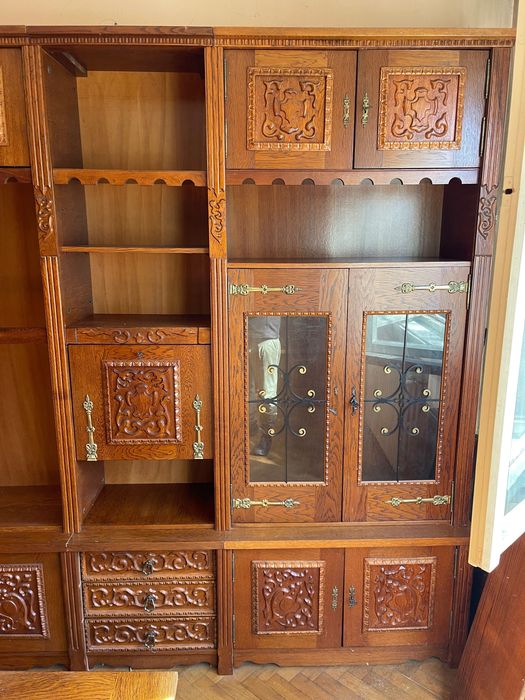 Mobilier din lemn masiv - biblioteci + birou
