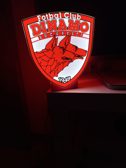 Lampa Led / Lightbox Dinamo Manchester/Real/Barca/FCSB/Rapid/Liga1