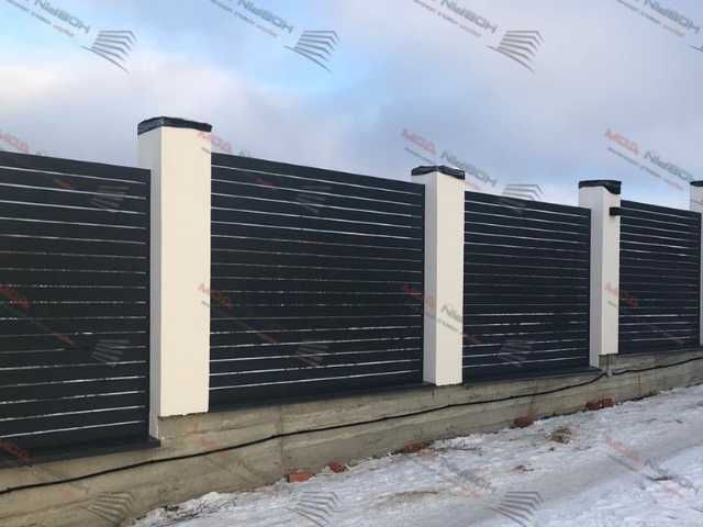 Забор жалюзи горизонтальный