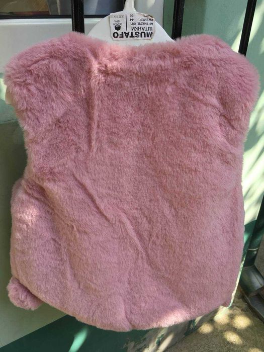 Детская меховая безрукавка на девочку 2 лет, новая