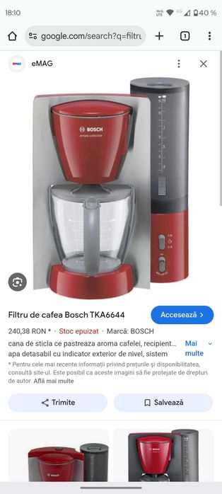 Vand  cafetiera Bosch