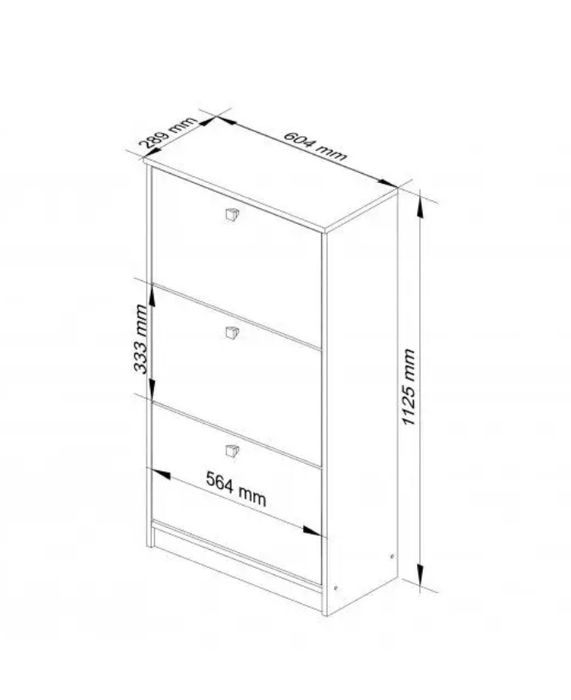 Pantofar alb/stejar  3 uși