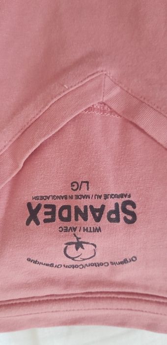 Tricou roz Spandex L BioCotton,bumbac ecologic