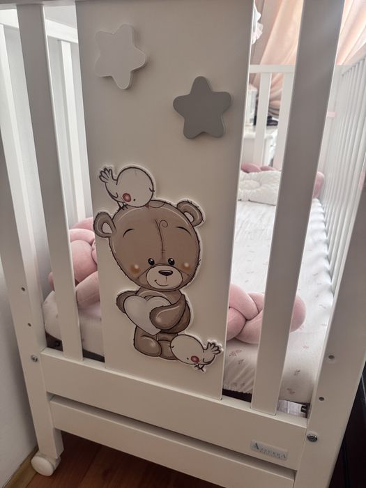 Pătuț bebe 3 in1, saltea inclusa