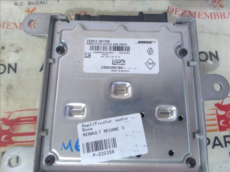 amplificator audio bose renault megane 3